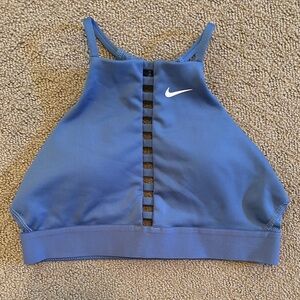 Nike Blue High-Neck Sports Bra